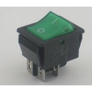 Кнопка KCD4-201N зеленый 16 А